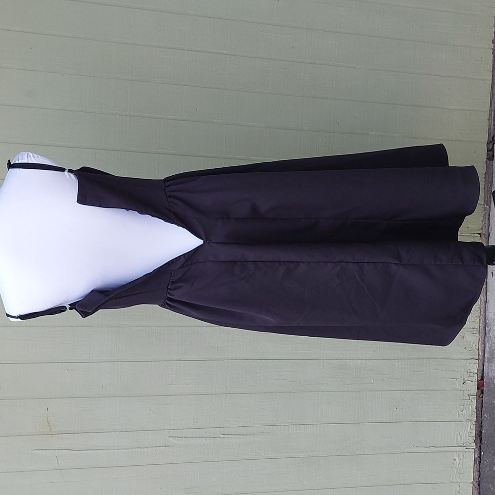 Black A-Line Midi Dress Sz S - Picture 7 of 14